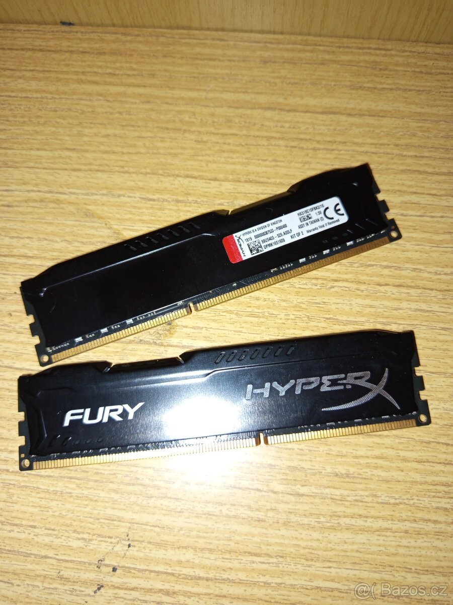 16GB (2x8GB KIT) 1866MHz HyperX Fury - DDR3