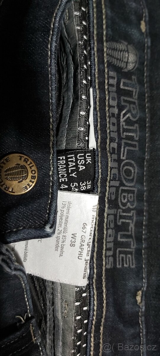 Pánské motocyklové jeans s kevlarem a chrániči Forcefield