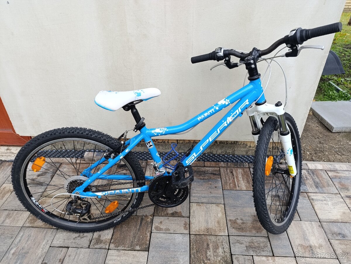 Modré dětské kolo Superior Paint 24