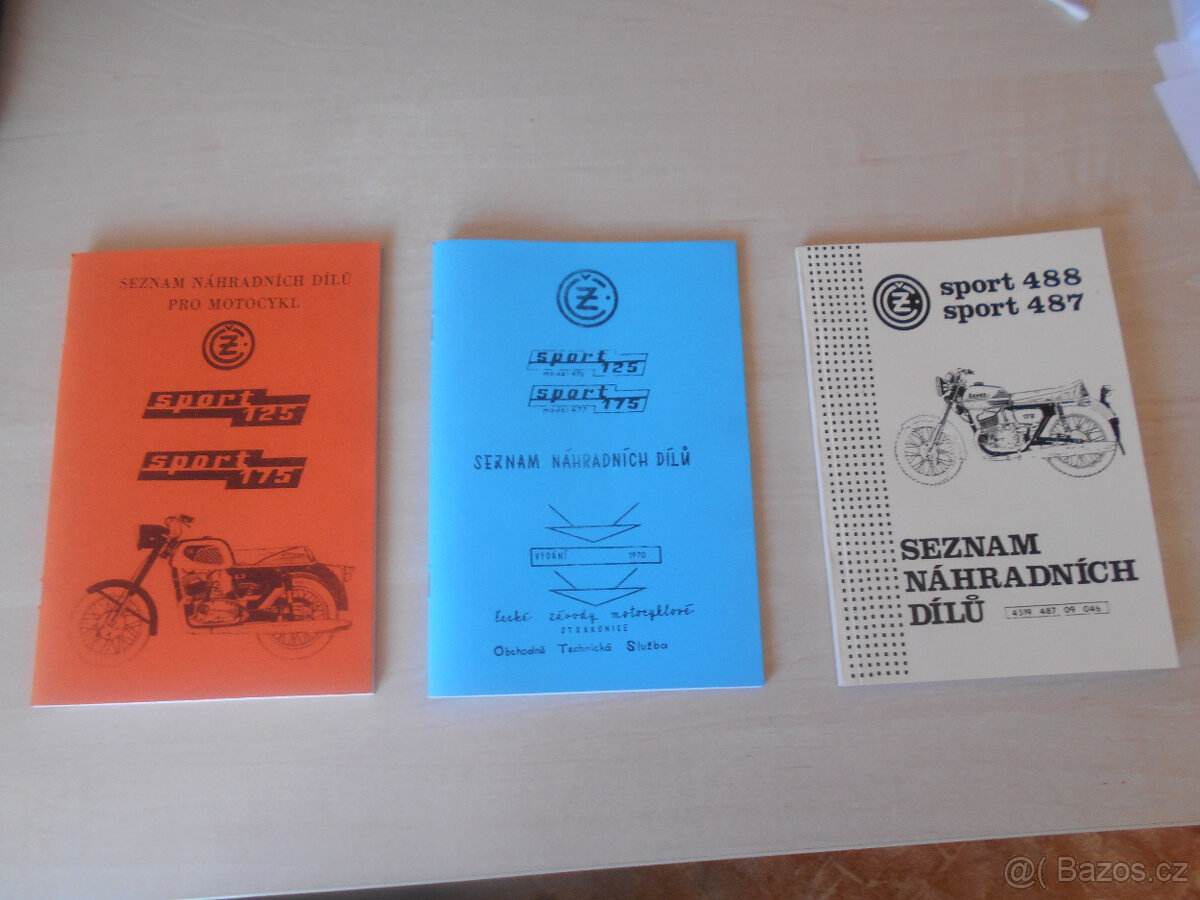 SEZNAMY NAHRADNÍCH DÍLU prodám