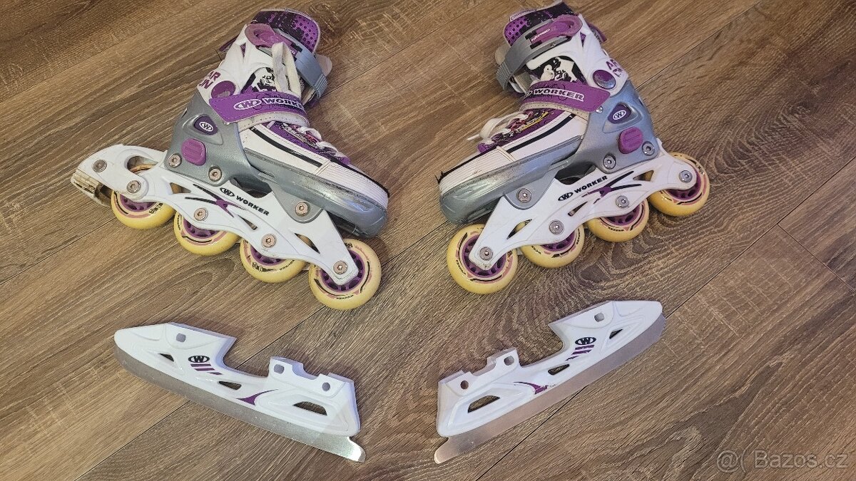 Dívčí brusle 2v1 Worker 29-32
