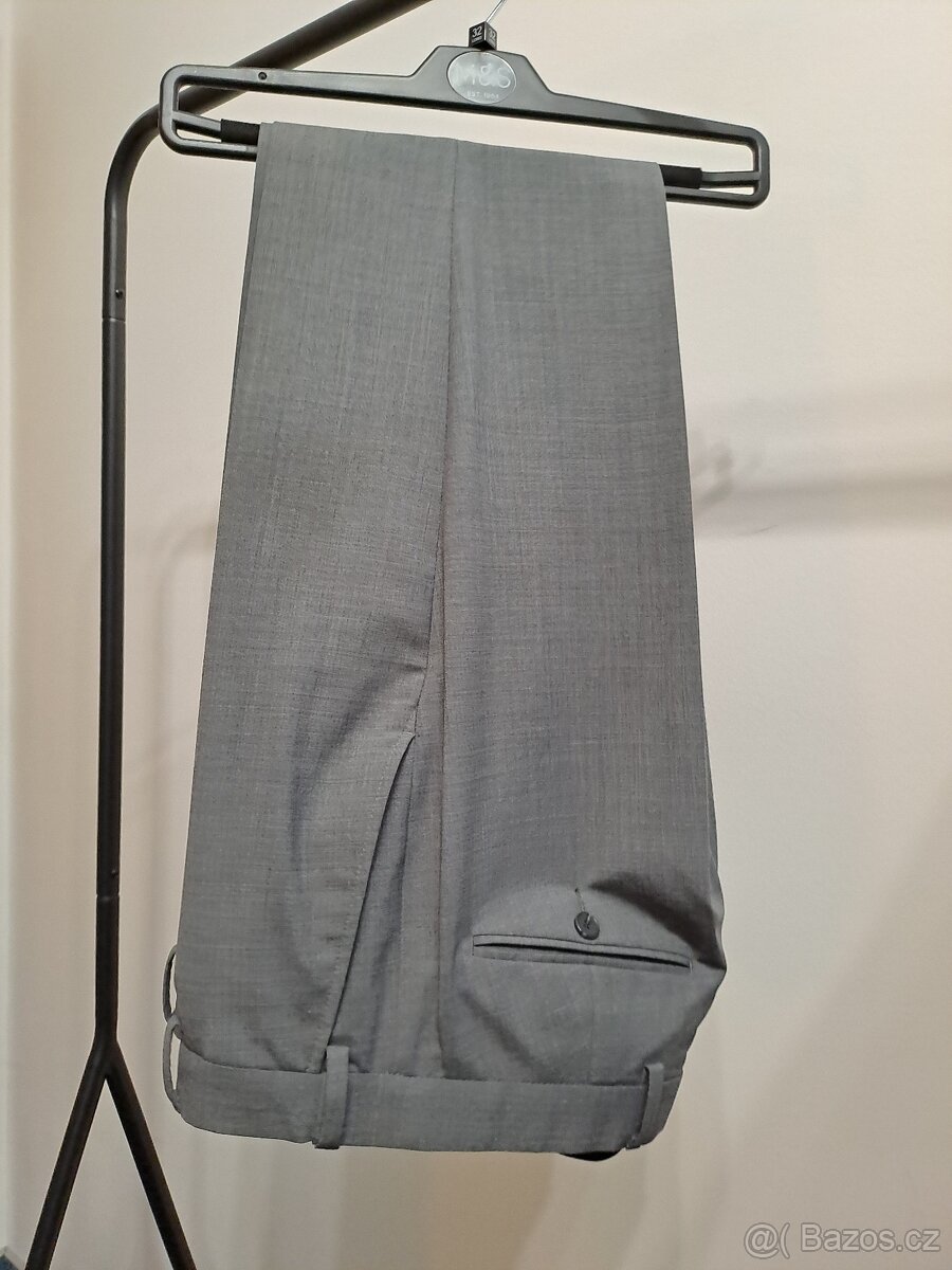 Kalhoty k saku šedé slim M&S