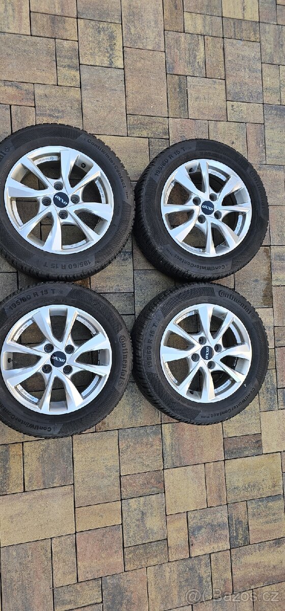 ALU r15, zimní pneu Continental ts850, 4x100