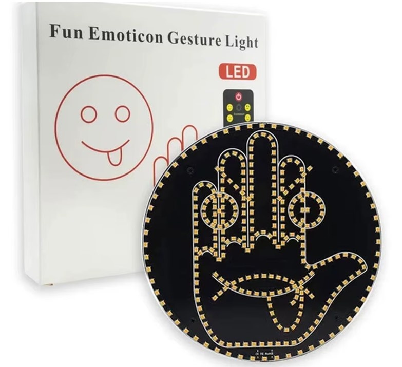 Auto Fun Smile Face Lights s dálkovým ovládáním