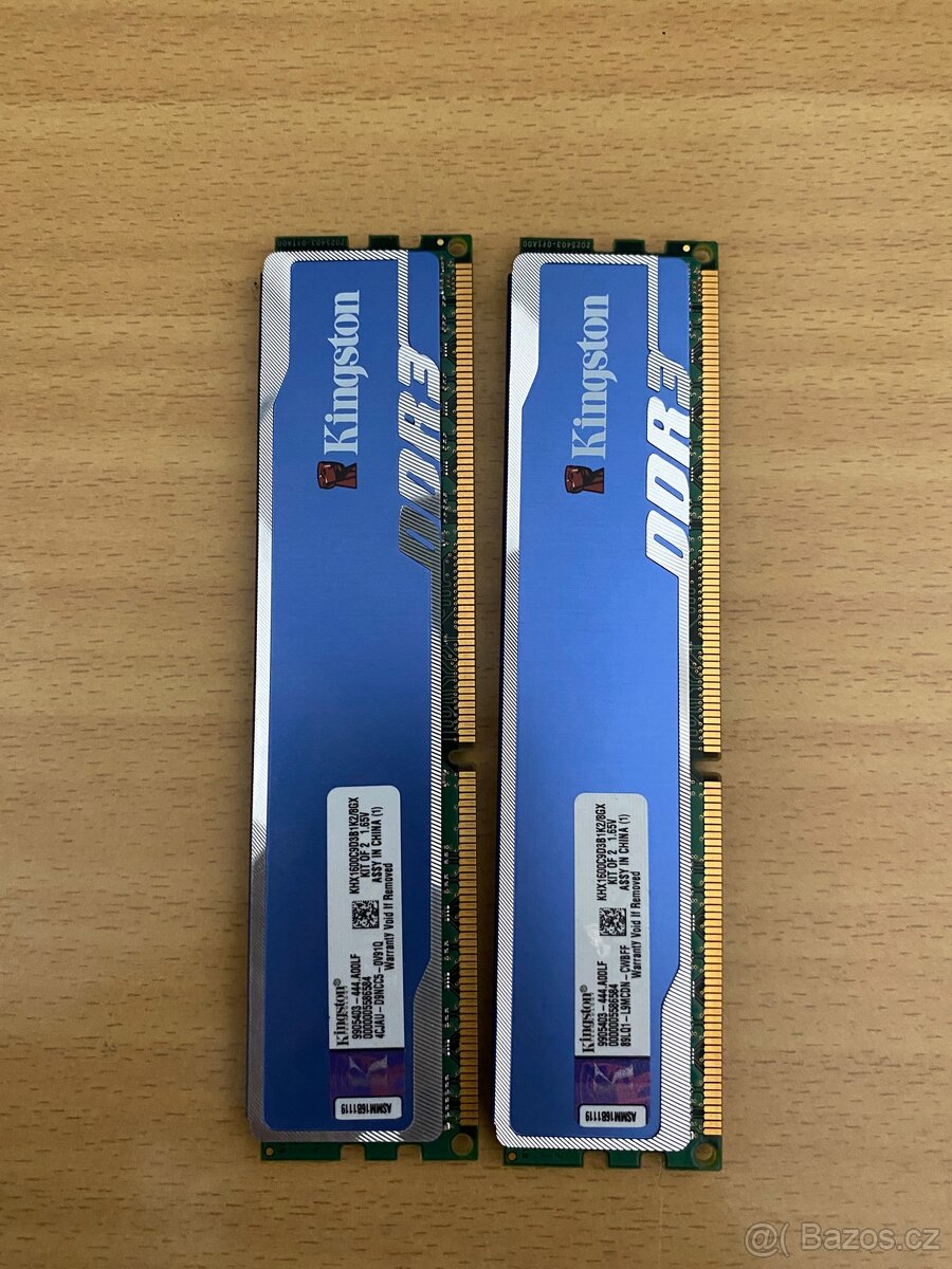 Ddr3 2x4gb 1600 hyper blu