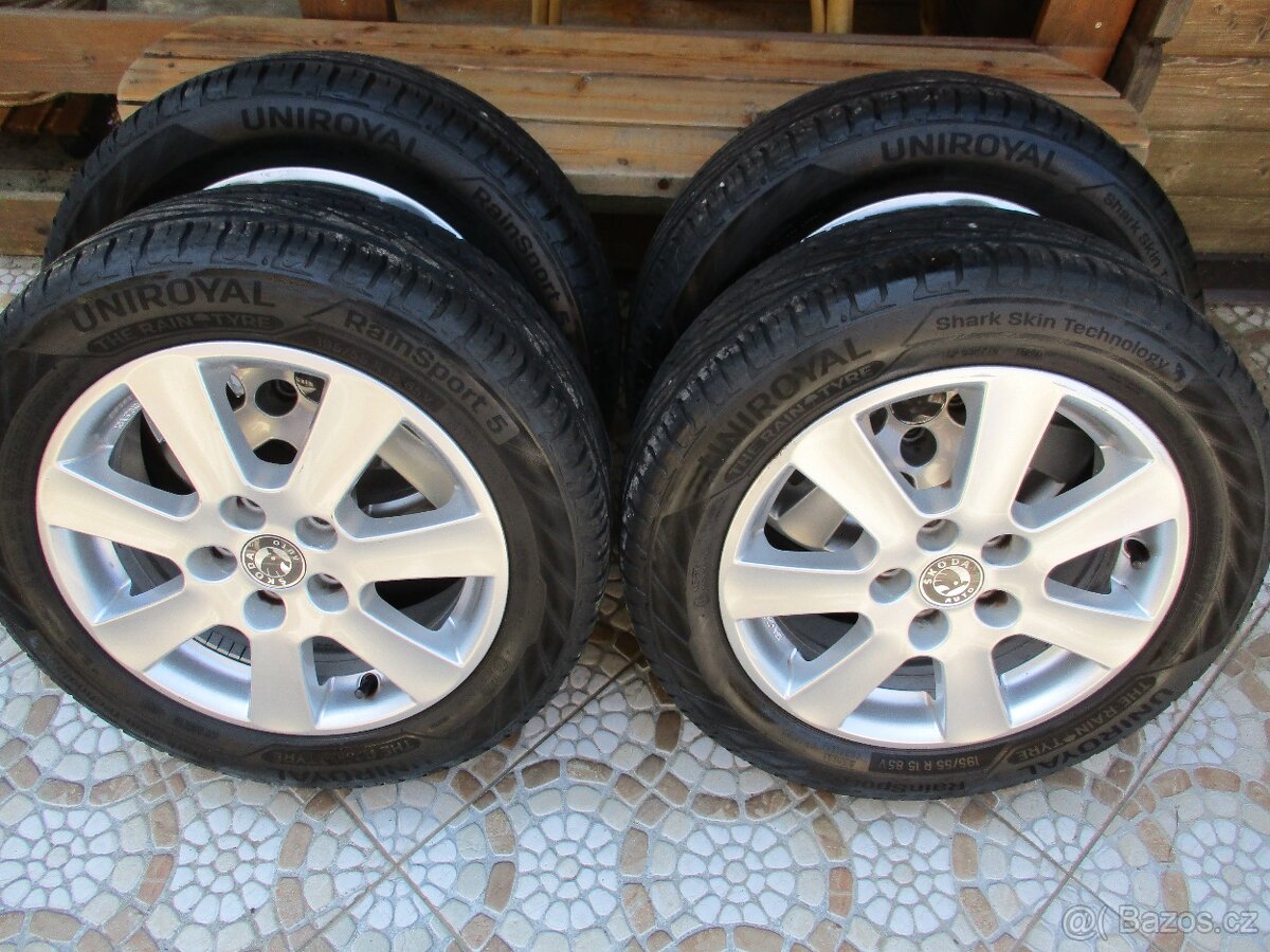 6Jx15H2 ET43 ALU kola ŠKODA, 195/55/15