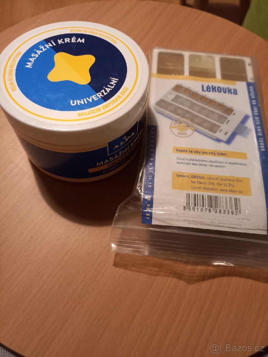 Sada masážní krém + dávkovač léků