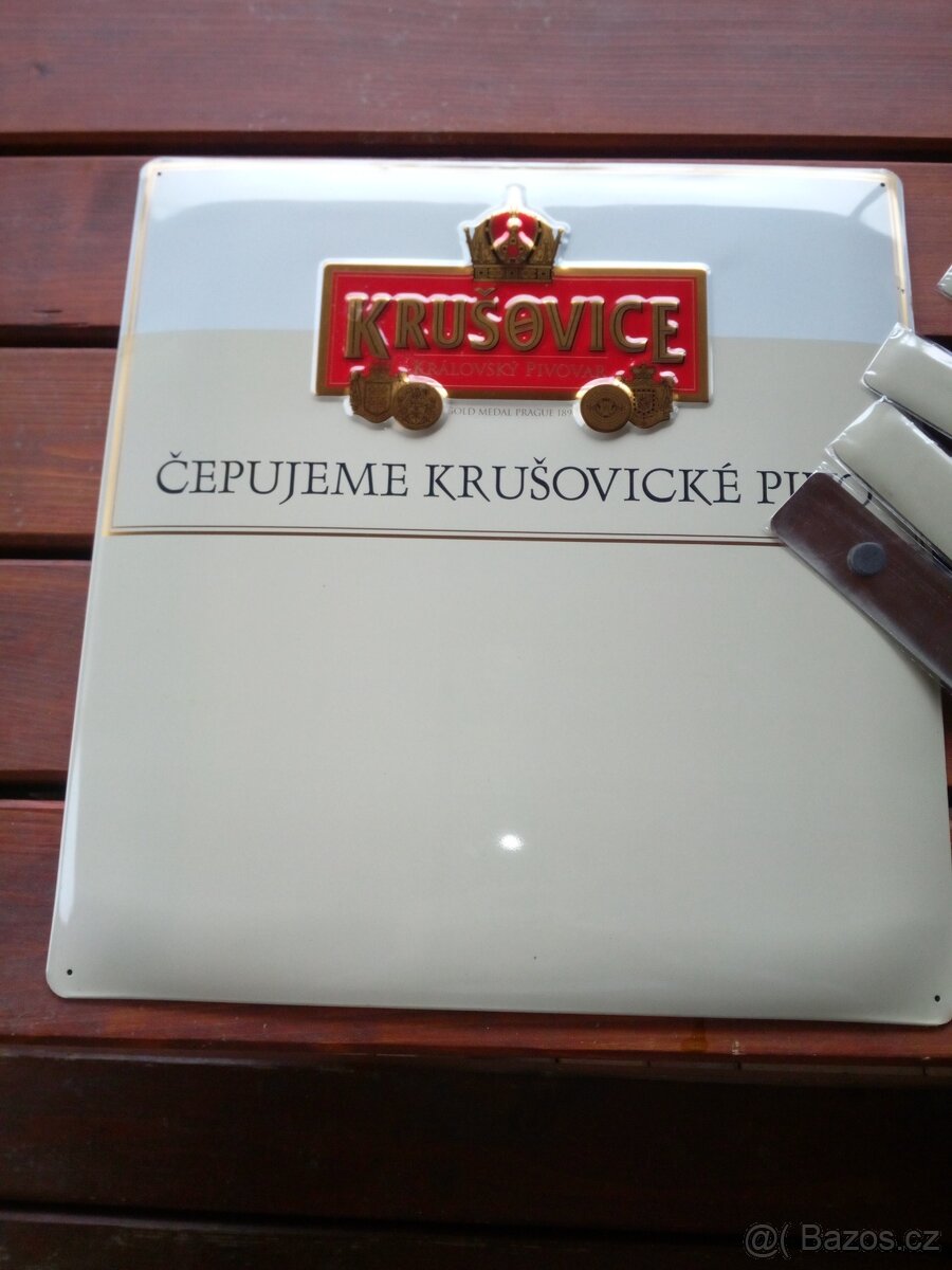 Plechová cedule Krušovice