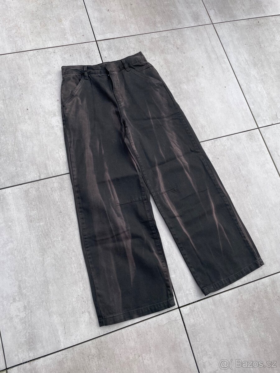 Zara Overdyed Baggy Jeans Black (M)