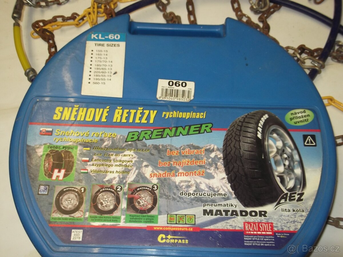 Sněhové řetězy BREHNER KL-60 rychloupínací