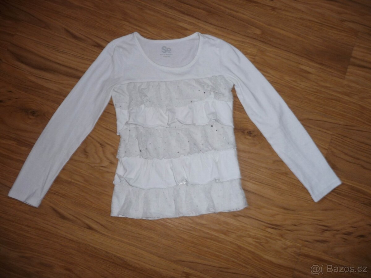 Bílé triko SO na 7-8L- vel.128