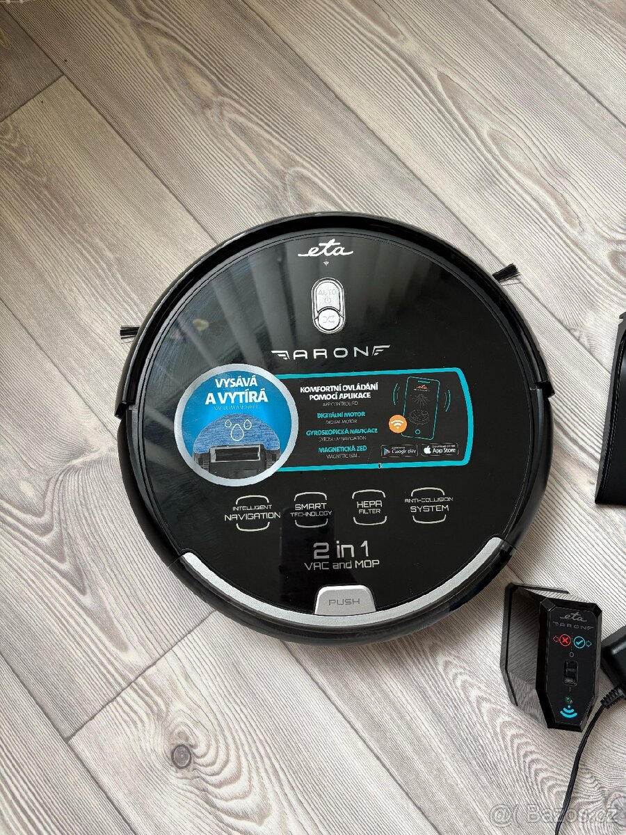 Robotický vysavač ETA Aron 2 v 1 se smart aplikací