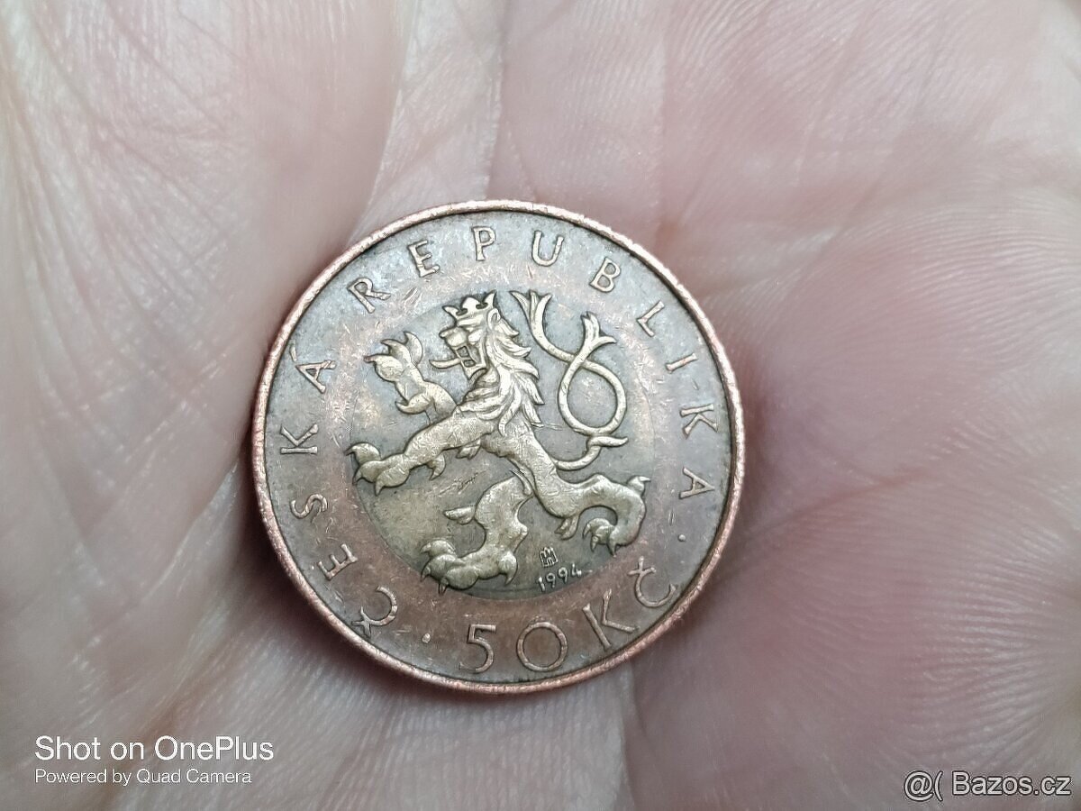 50 KČ 1994 - RAŽBA JEN 99.996 KUSÚ