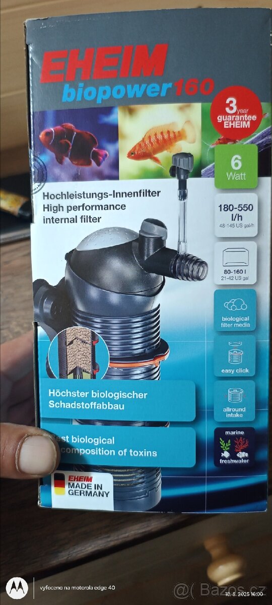 Akvarijní filtr+ krmení 3x