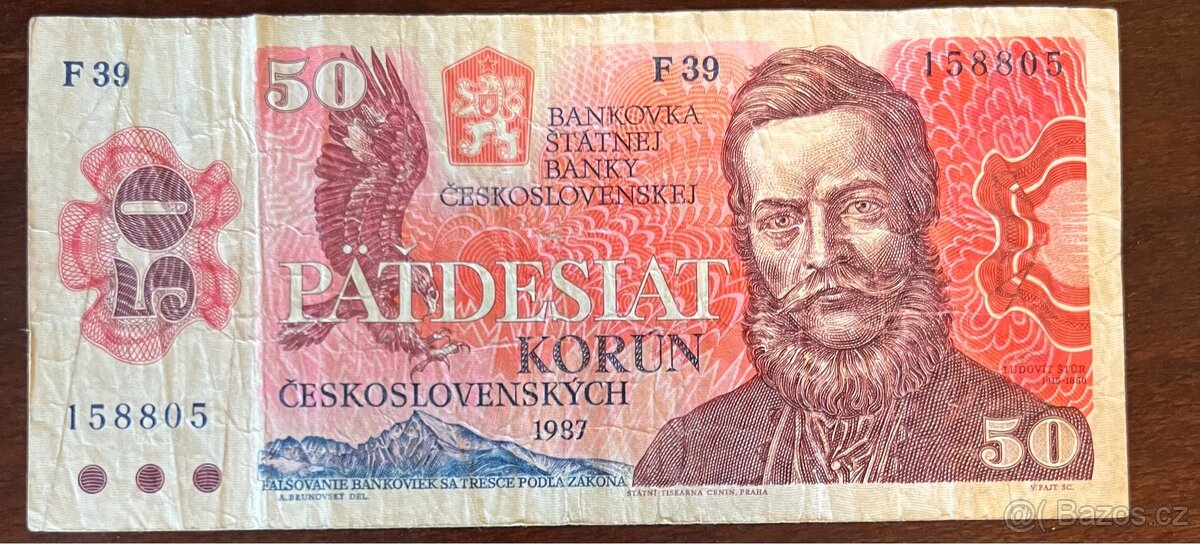 50 Kčs 1987 ČSSR