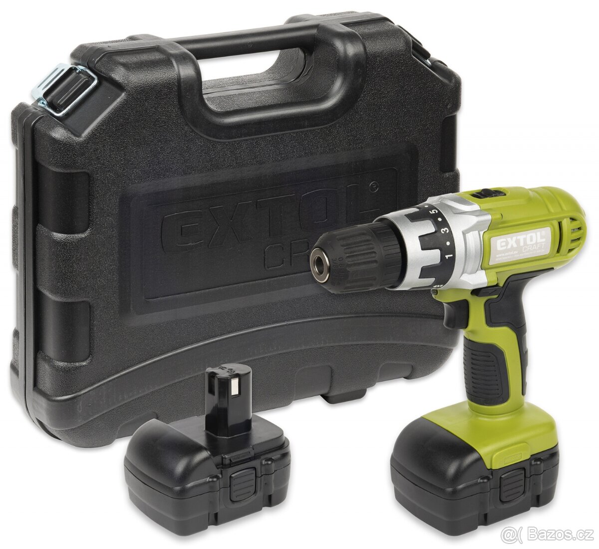 Šroubovák vrtací aku EXTOL CRAFT 2+2, 1300mAh