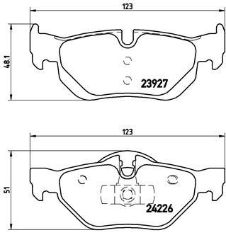 Brzdové destičky Brembo bmw E90