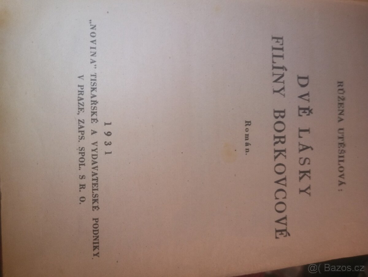 Dvě lásky Filiny Borkovcove
