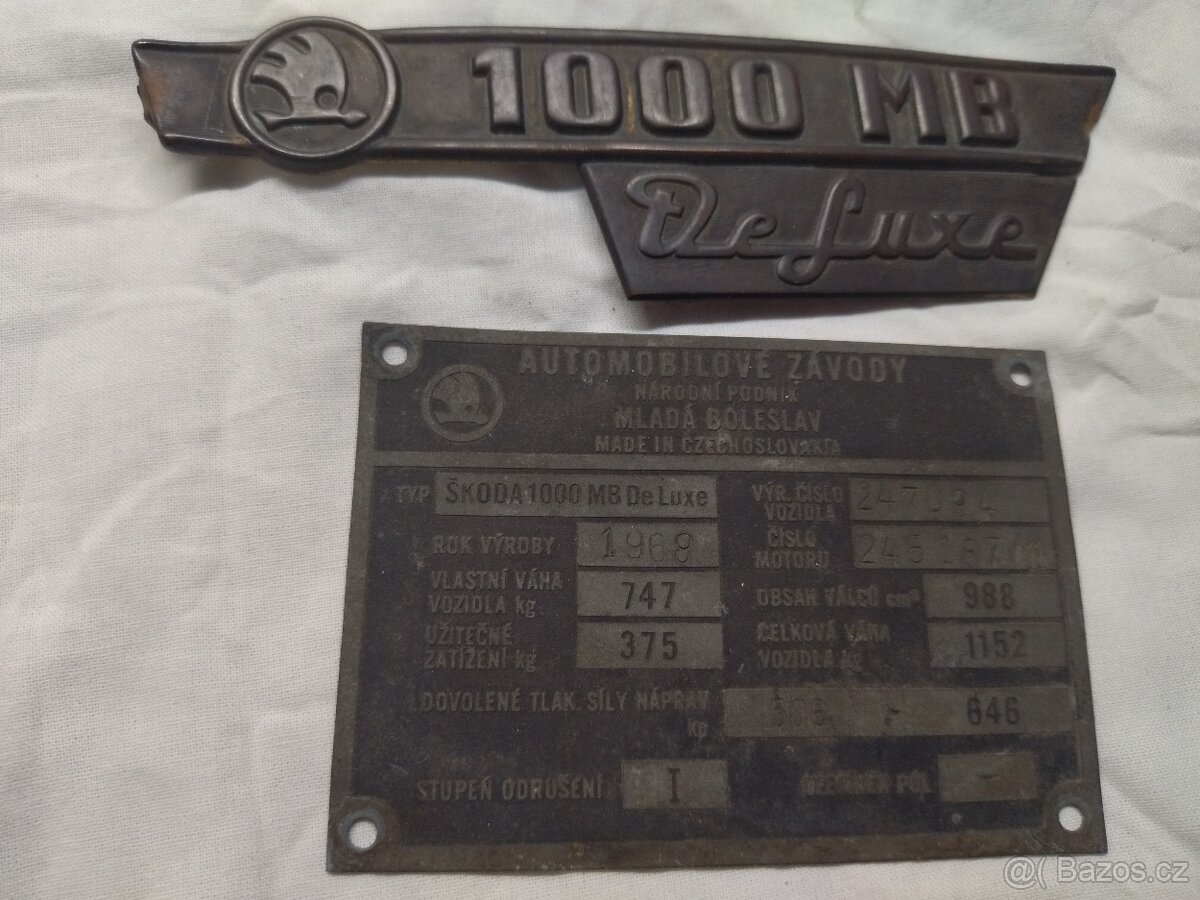 Škoda 1000 MB De luxe