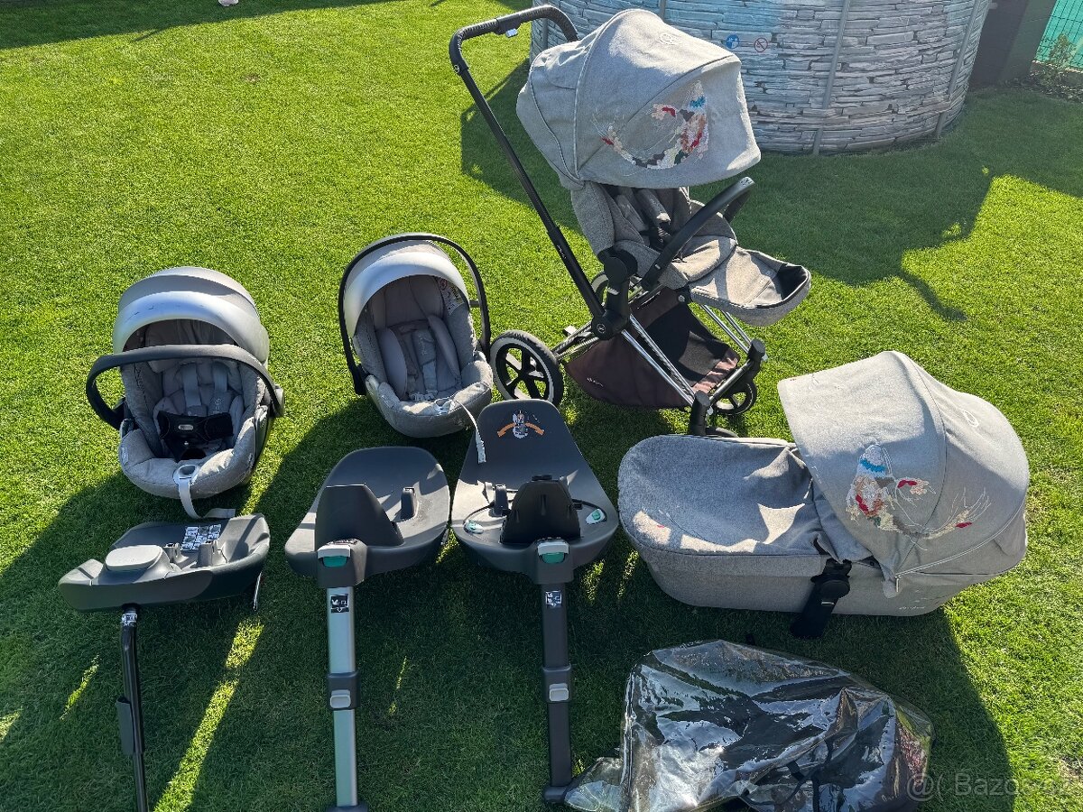 Trojkombinace kočárku Cybex Priam Koi + další autosedačka
