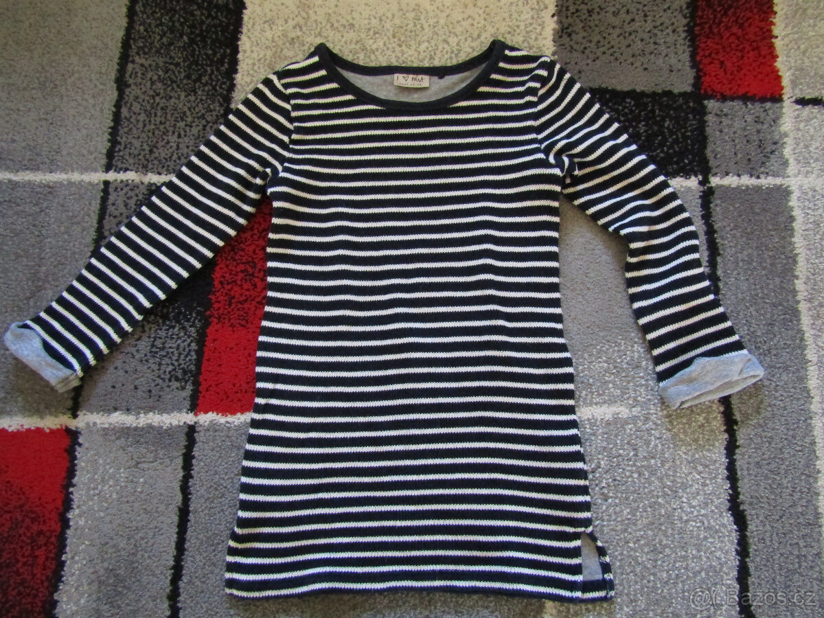 Teplé úpletové šaty,tunika zn.NEXT vel.122