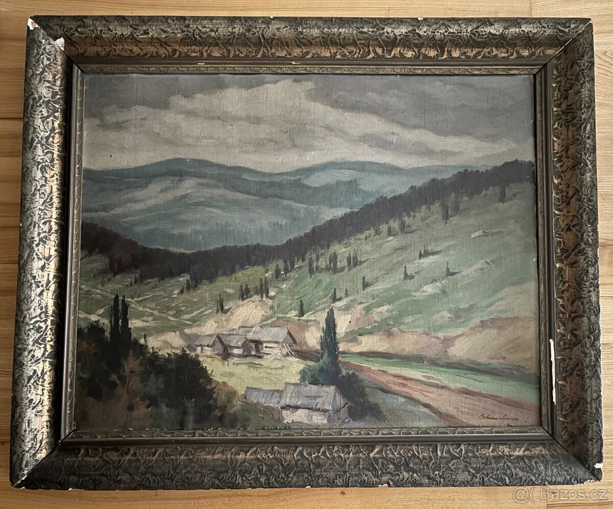 Obraz Bohdan Simon, Šumava, olej plátno 80x100