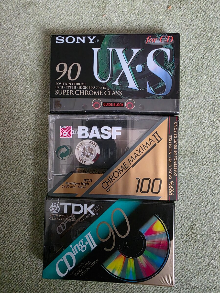 MC kazety TDK, SONY, BASF