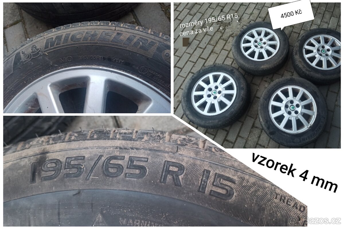 Pneumatiky s disky 195/65 R15