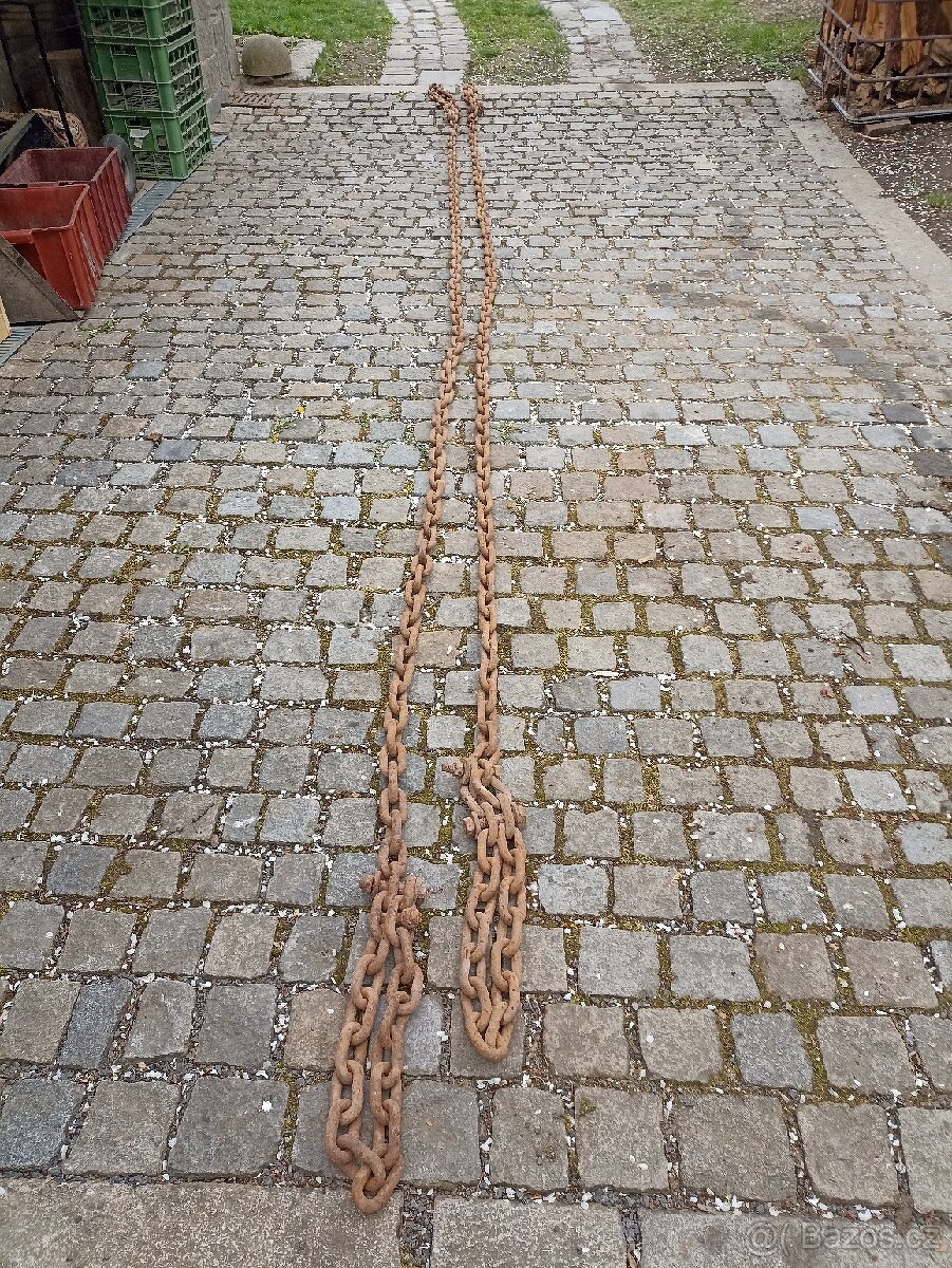 2 x 6,3m - masivní řetěz