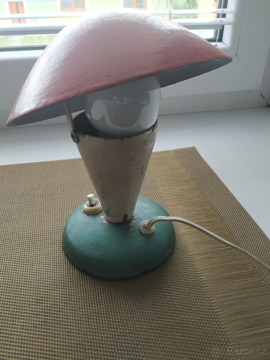 Stará stolní lampička hříbek - lampa