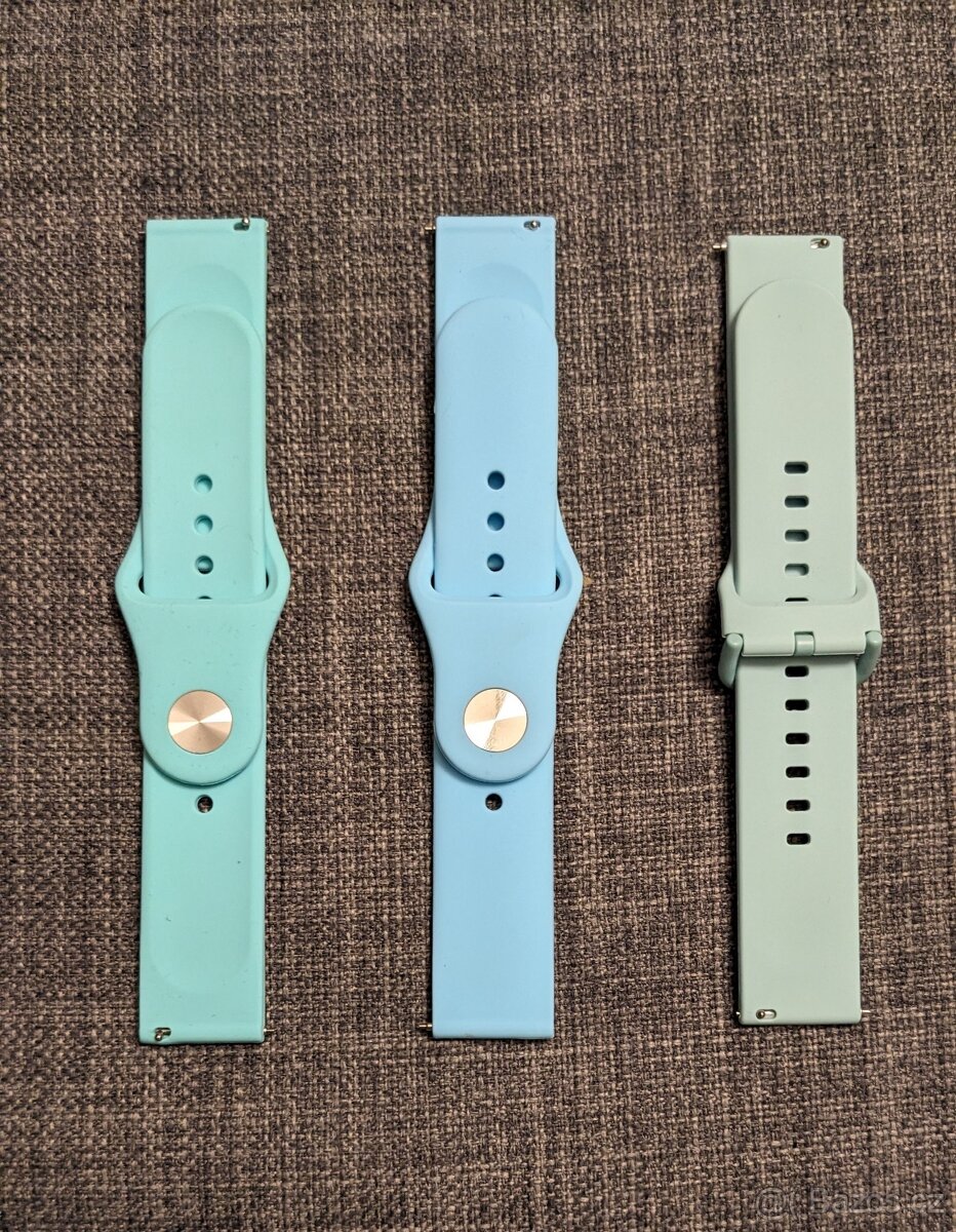 Silikonové řemínky k hodinkám, rozměr 20 mm - NOVÉ