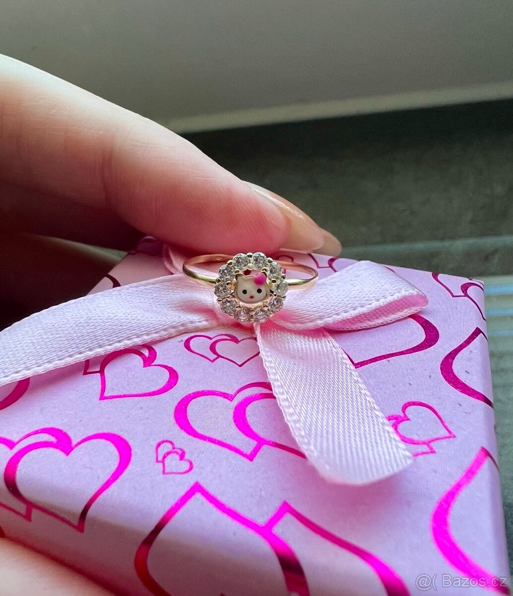 Dívčí prsten Hello Kitty 14 Kt