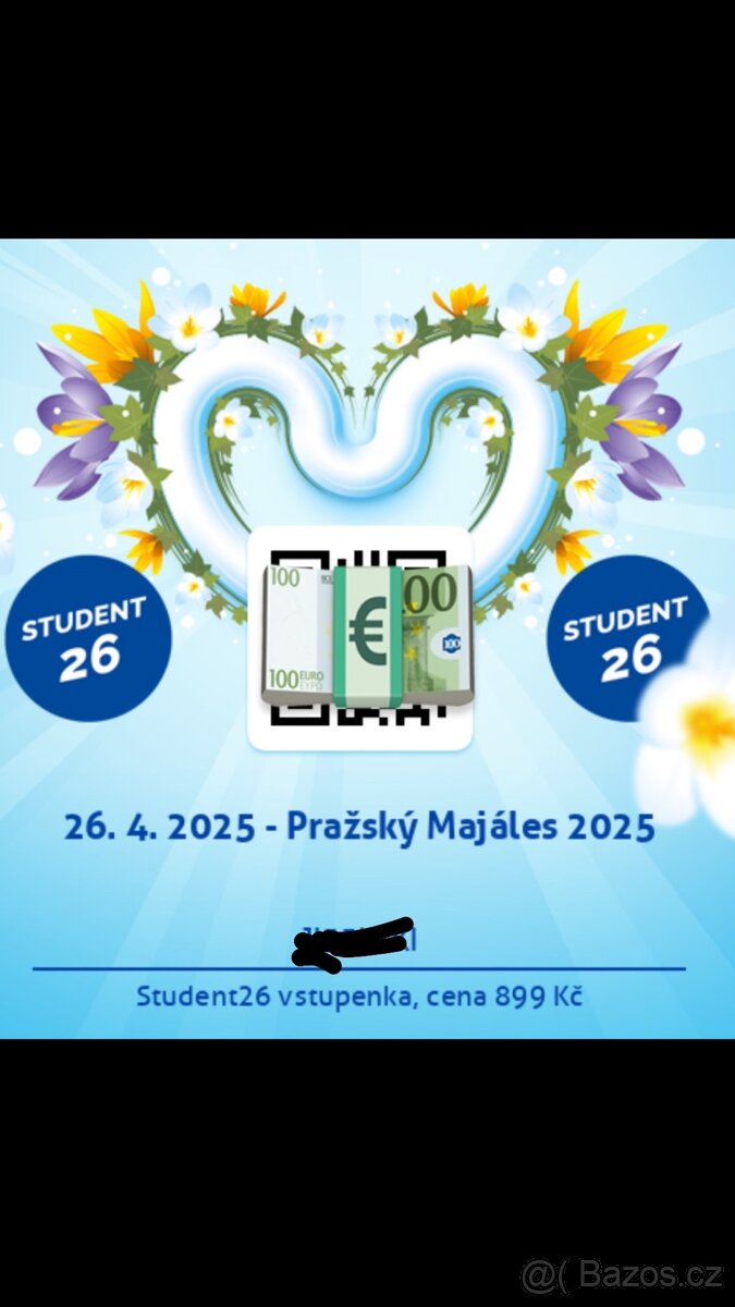 Majáles 26.4.2025 Praha, 2x Lístek Student26