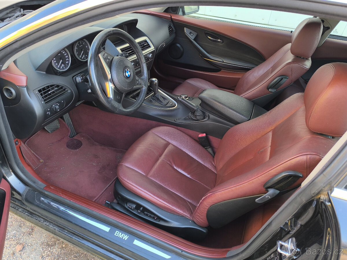 E63 Pre-lci Červený kožený interiér