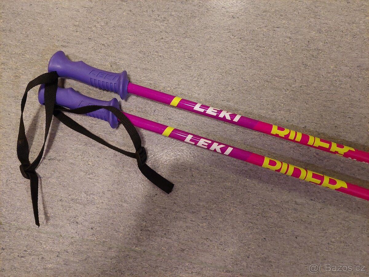 Dětské sjezdové hůlky LEKI 105 cm dívčí