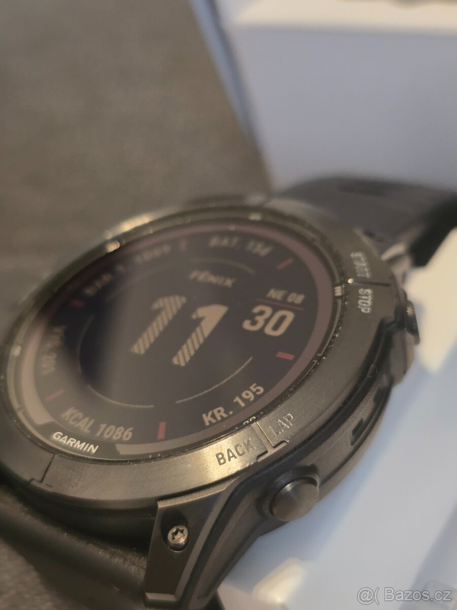 Garmin Fenix 7X PRO Sapphire Solar Gray DLC Titanium / Black