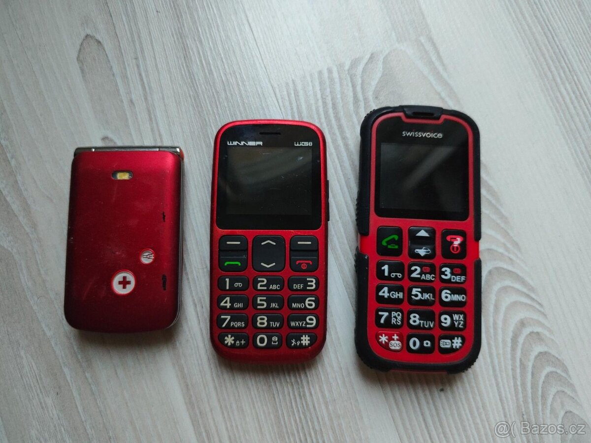 Sada mobilů značky Swissvoice, Winner, Sencor, Evolveo
