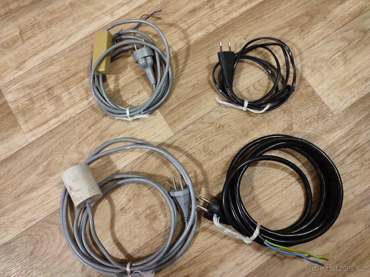 kabel, el. vodič, různé druhy a délky IV.