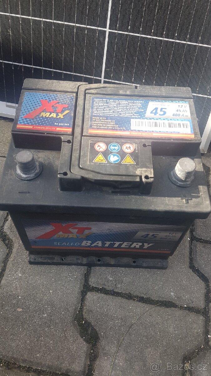 Autobaterie XTMAX 12V 45Ah 400A použitá