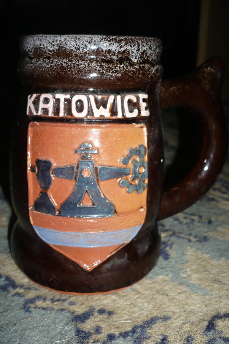 korbel, džbán na pivo keramický Katowice