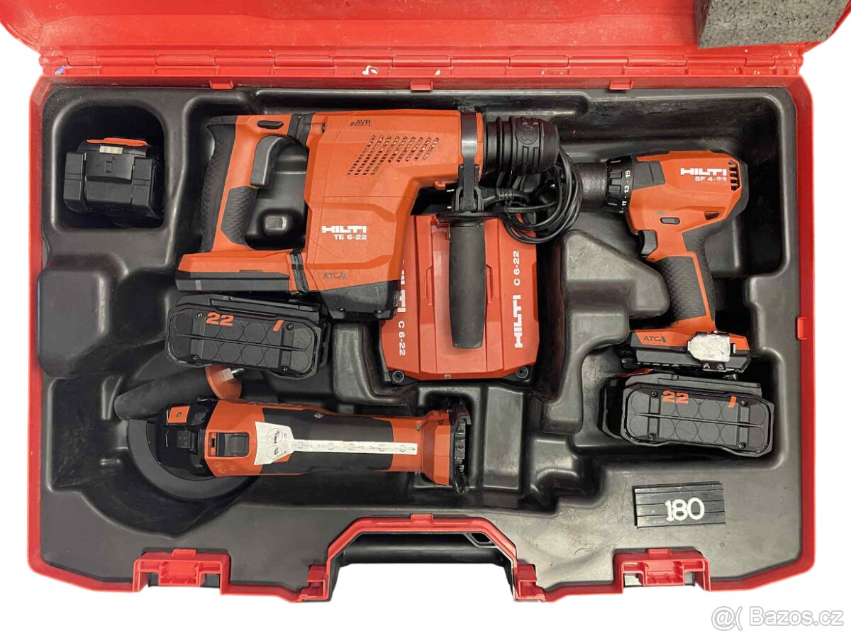 Trojkombinace Hilti TE6-22, AG 6D-22 a SF4-22