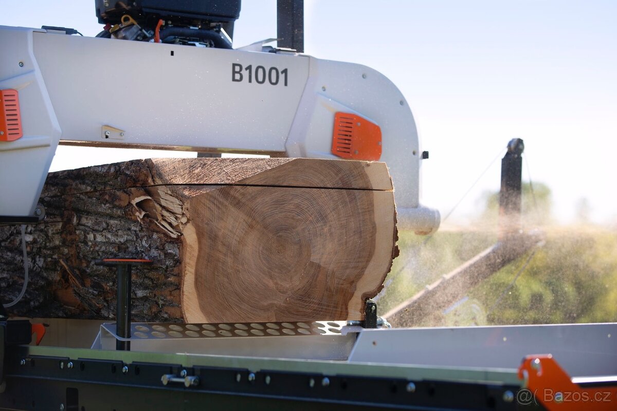 Pásová pila Logosol B1001 s benzínovým motorem 27 hp