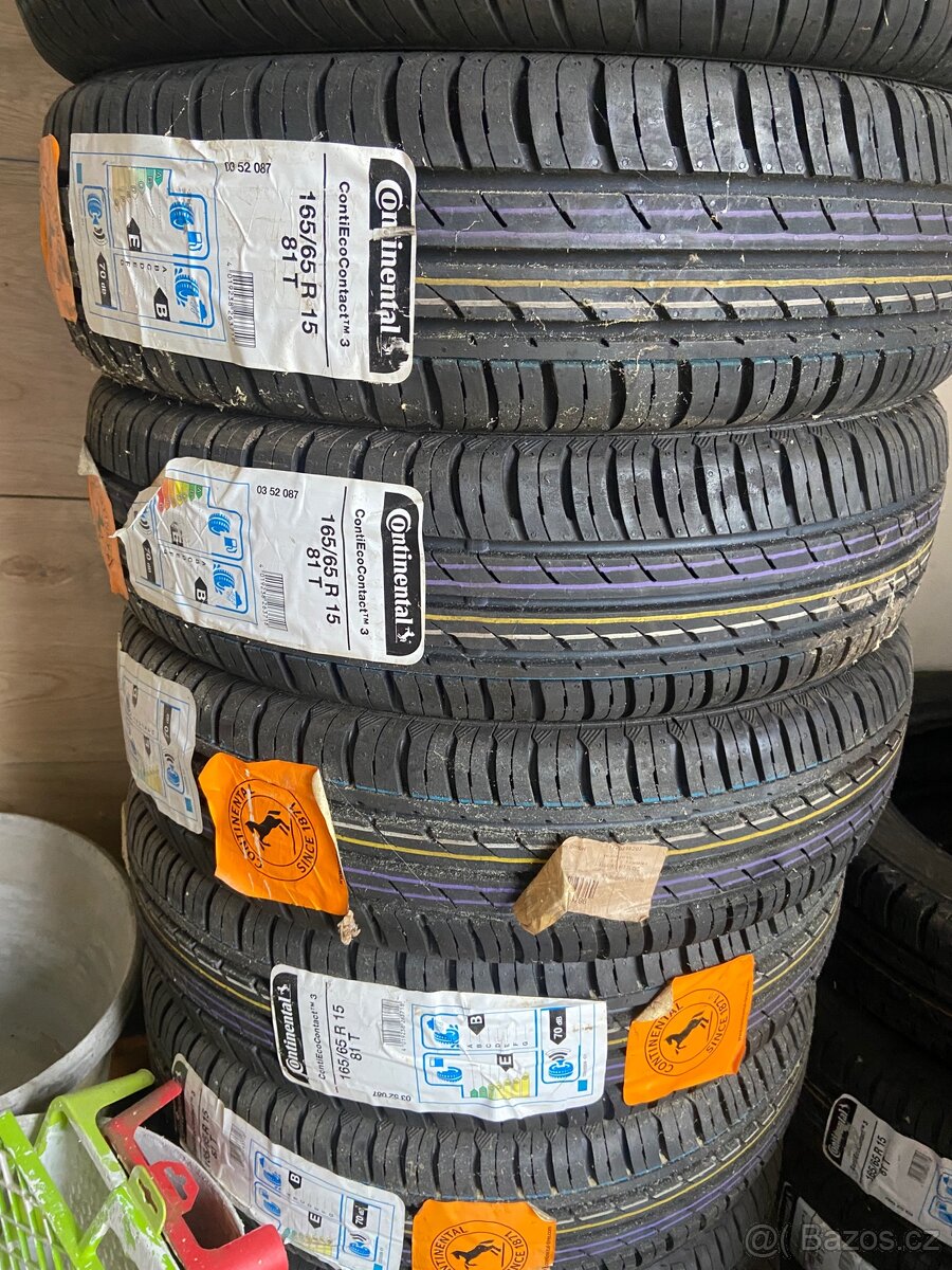 4 ks nové letní pneumatiky 165/65 r15 Continental