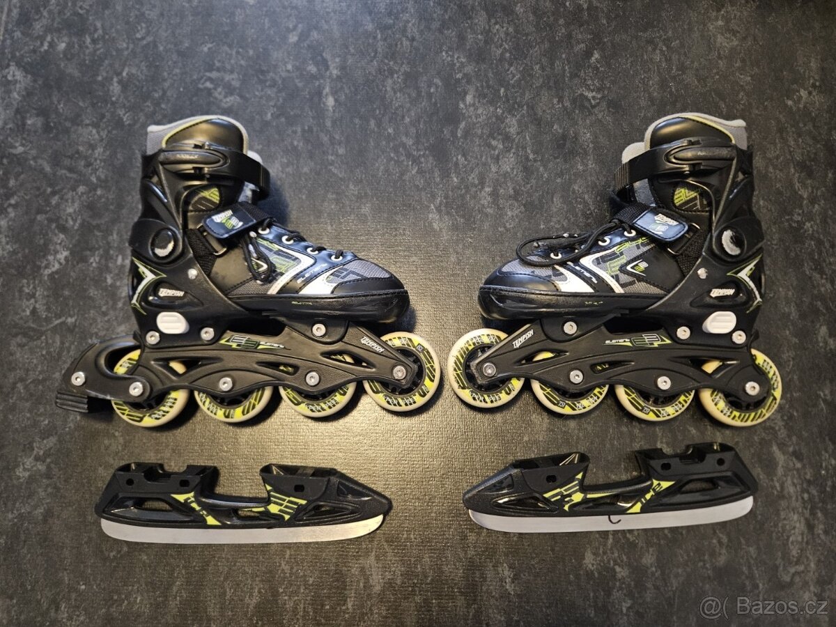 Dětské brusle 2v1, rostoucí vel. 33-36