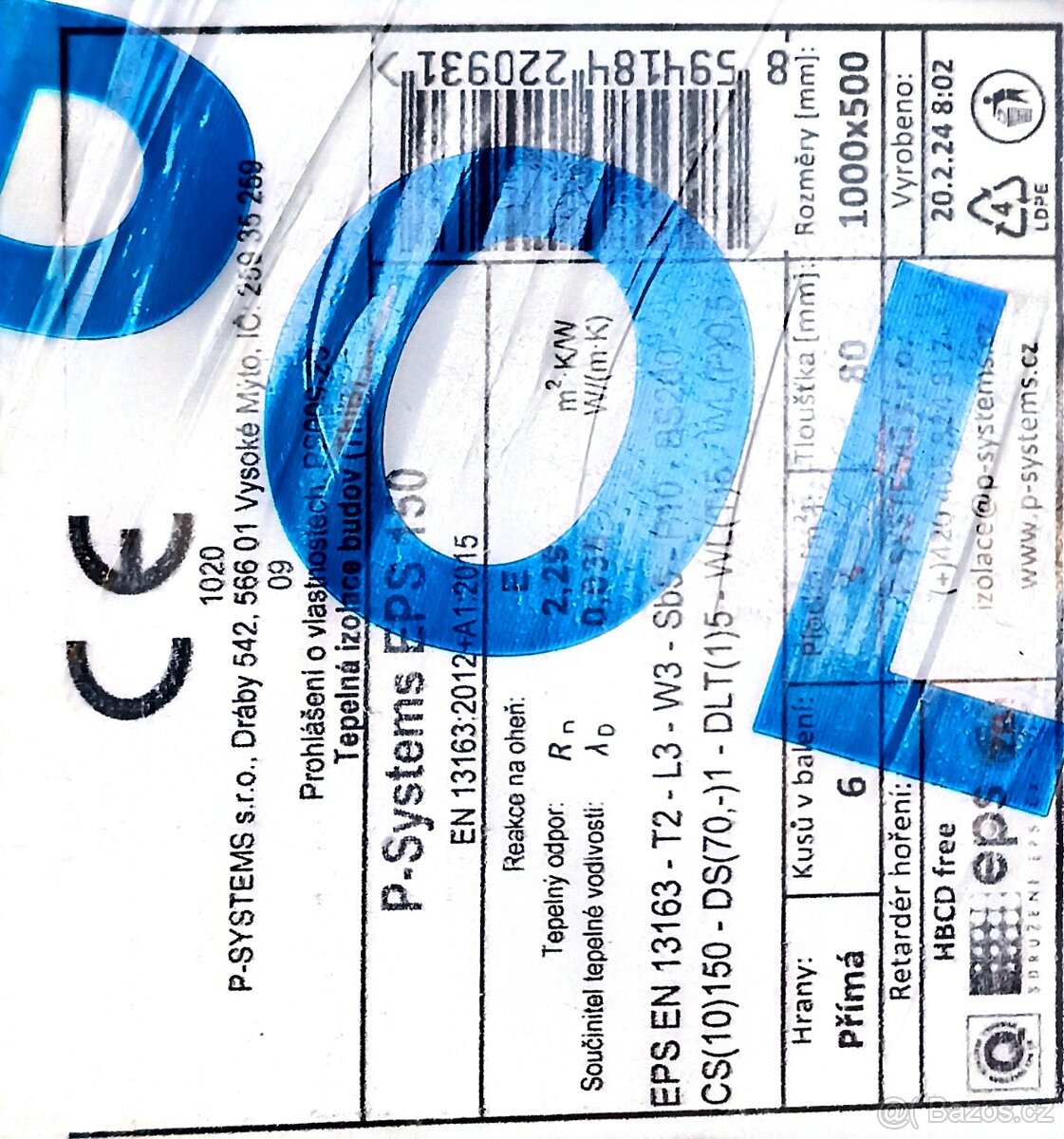 Podlahový polystyren EPS 150