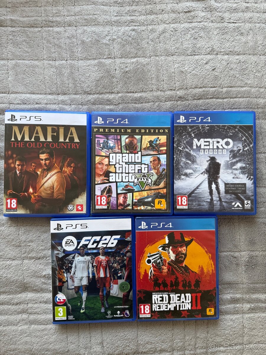 Prodám hry na PlayStation (PS4 a PS5)