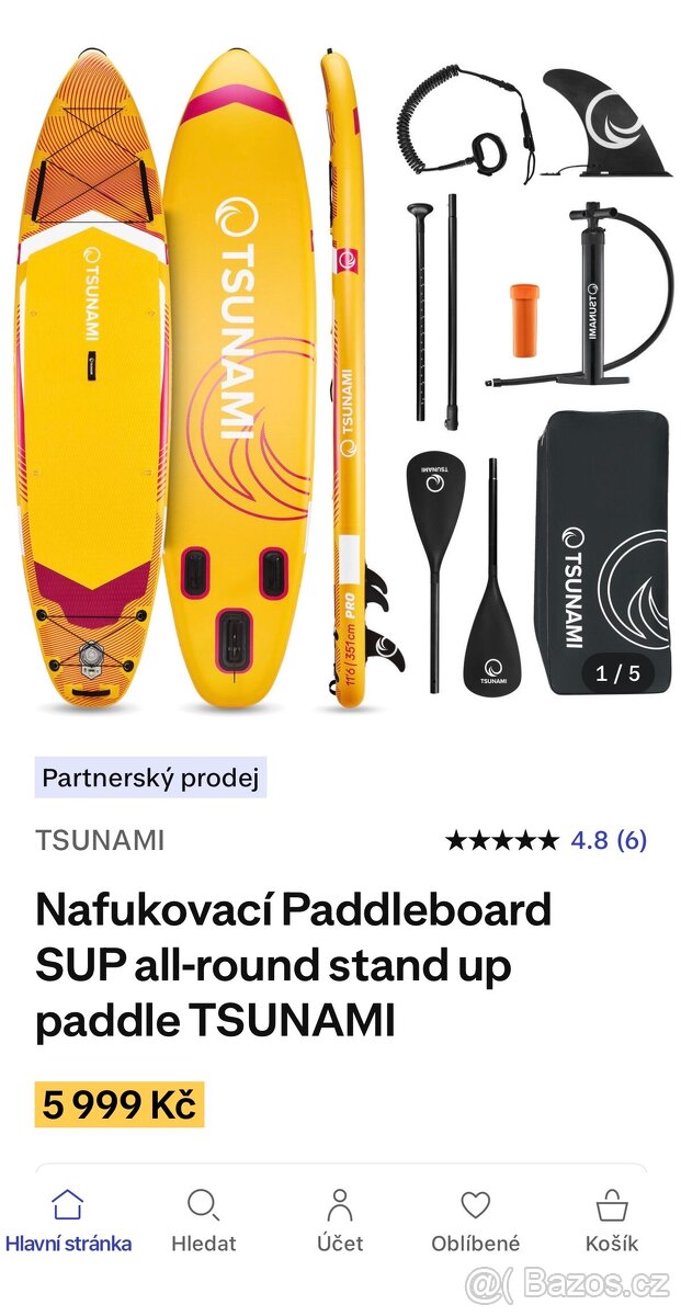 Paddleboard TSUNAMI SUP 11’6” (351 cm)