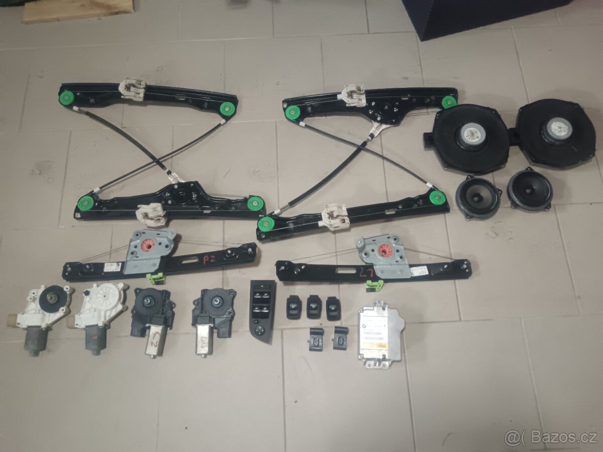 Stahovačka, motor stahování oken, jednotka airbagu BMW E90