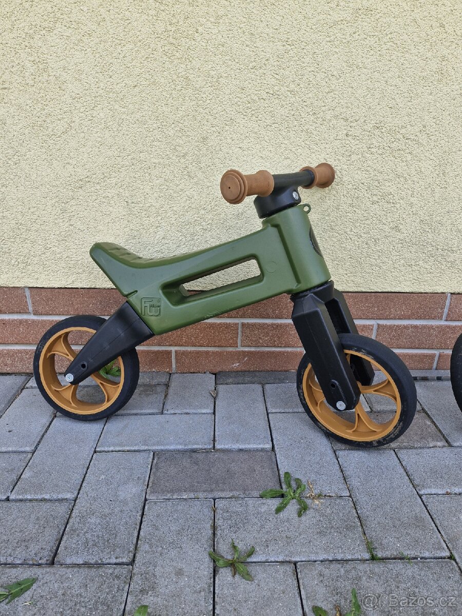Odrážedlo Funny Wheels Rider SuperSport khaki 2v1