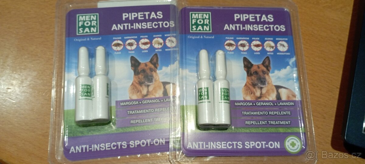 Nabízím MENFORSAN Antiparazitní pipety 2 balení po 2ks